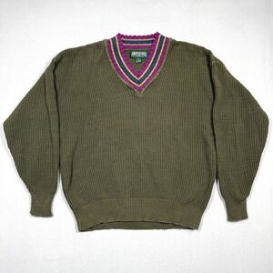 Vintage 90s American Eagle Sweater Mens Large Varsity Cricket Pullover USA Made